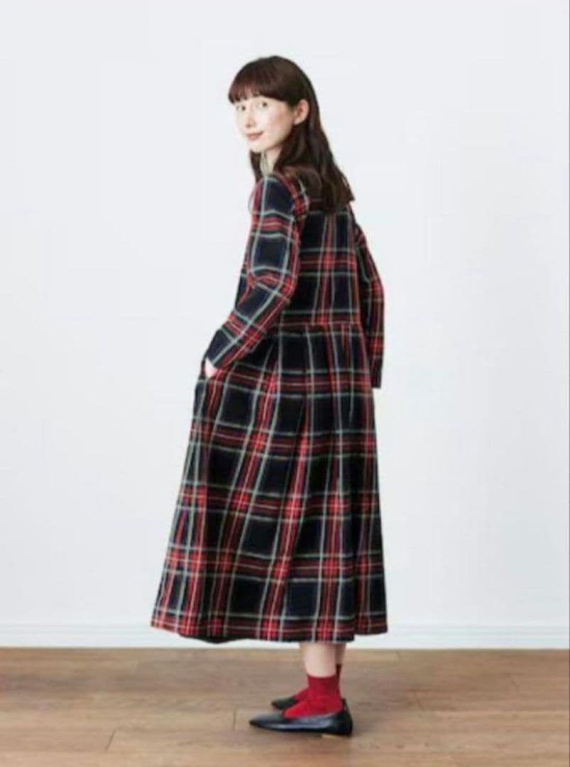 bonponサニークラウズ チェック柄 ワンピースMP