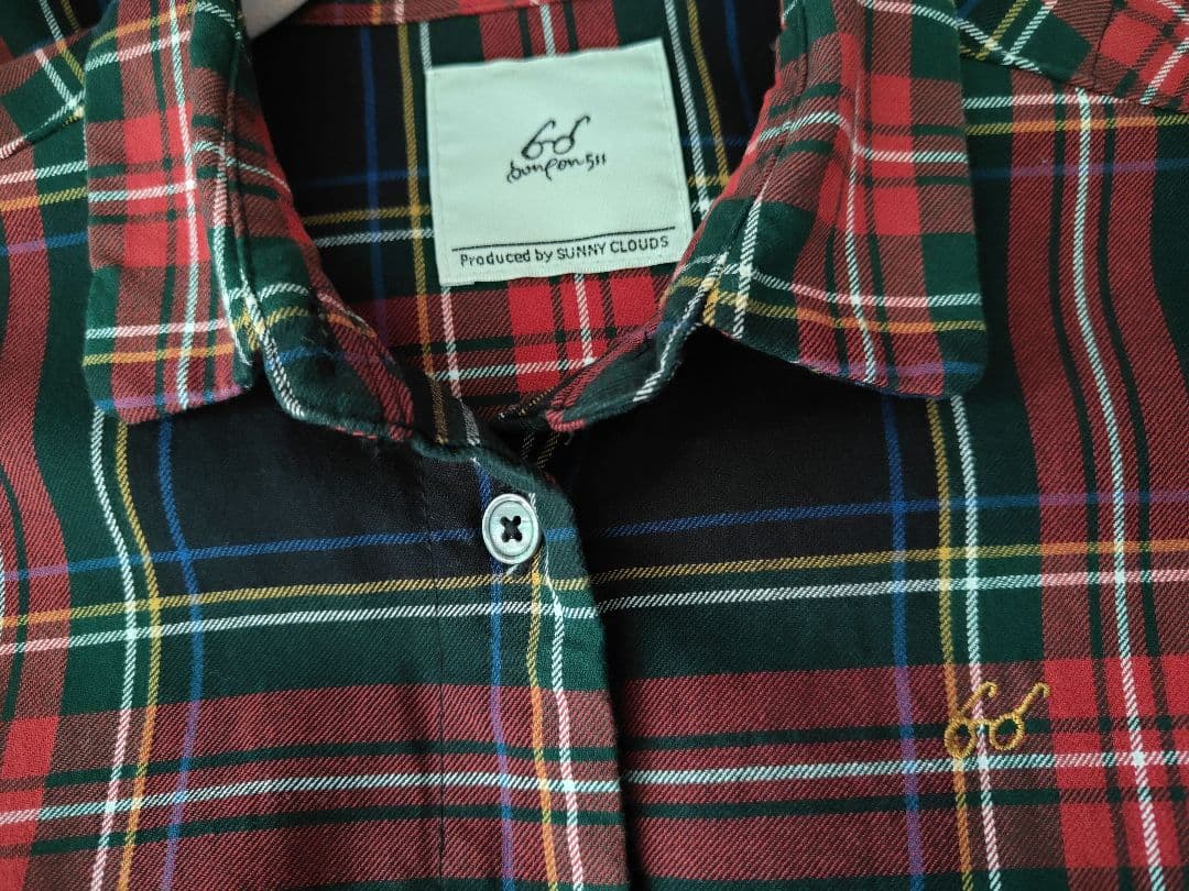 bonponサニークラウズ チェック柄 ワンピースMP