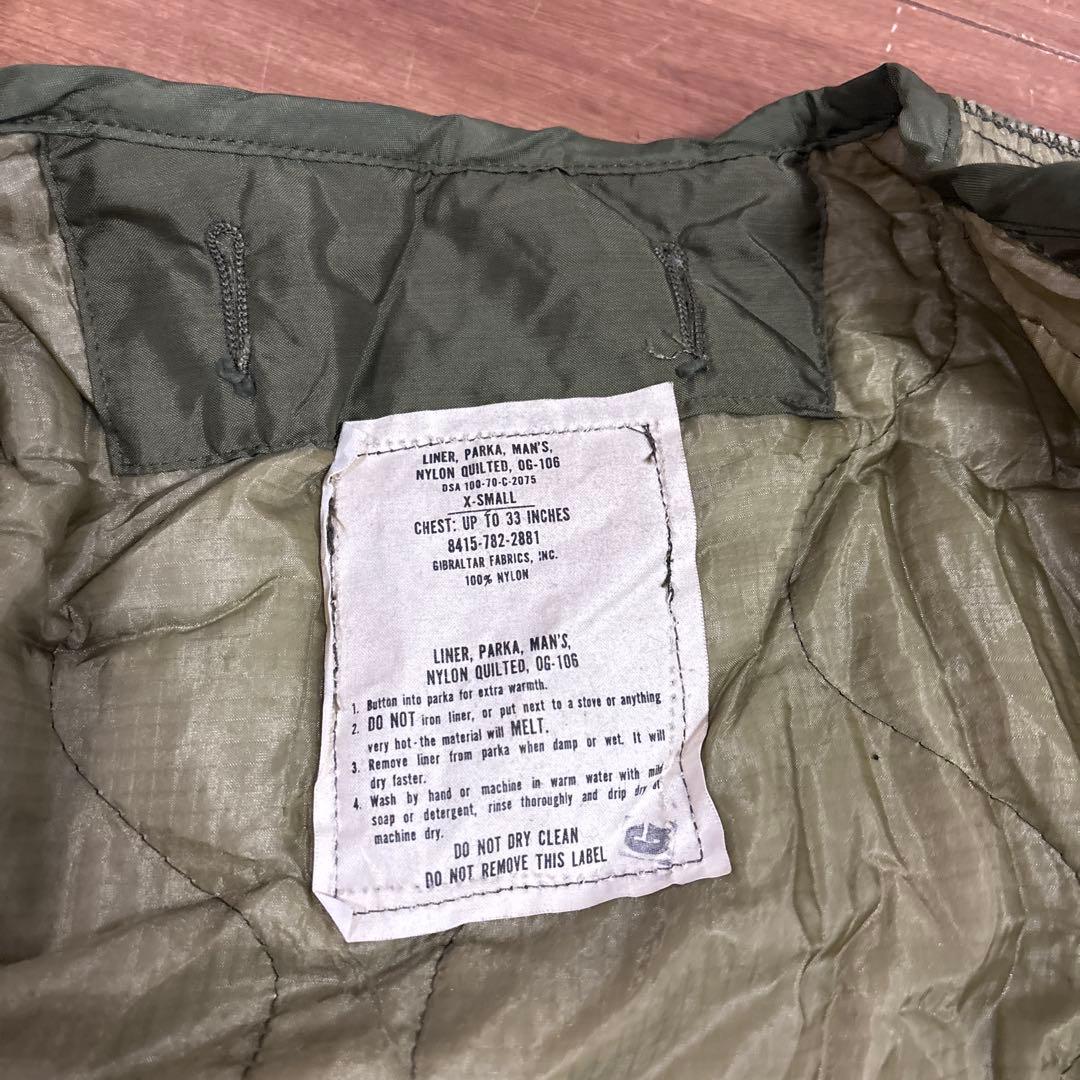 美品　70s 米軍実物　M65フィシュテールパーカー　ライナー　X−SMALL