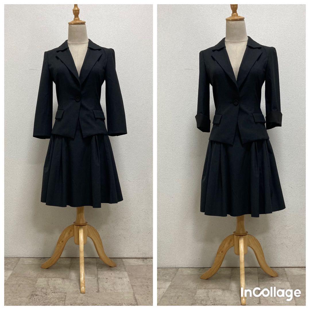 美品　フォクシーニューヨーク　フレアースカートスーツ　38 ウォッシャブル