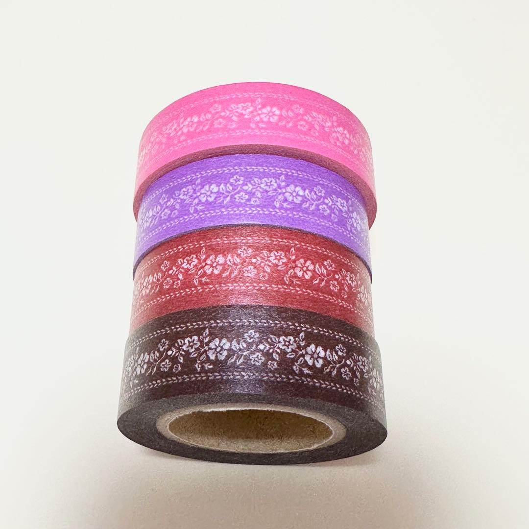 マークス 廃盤マスキングテープ コフレ ドゥ クチュリエ2 花 4本セット 中古