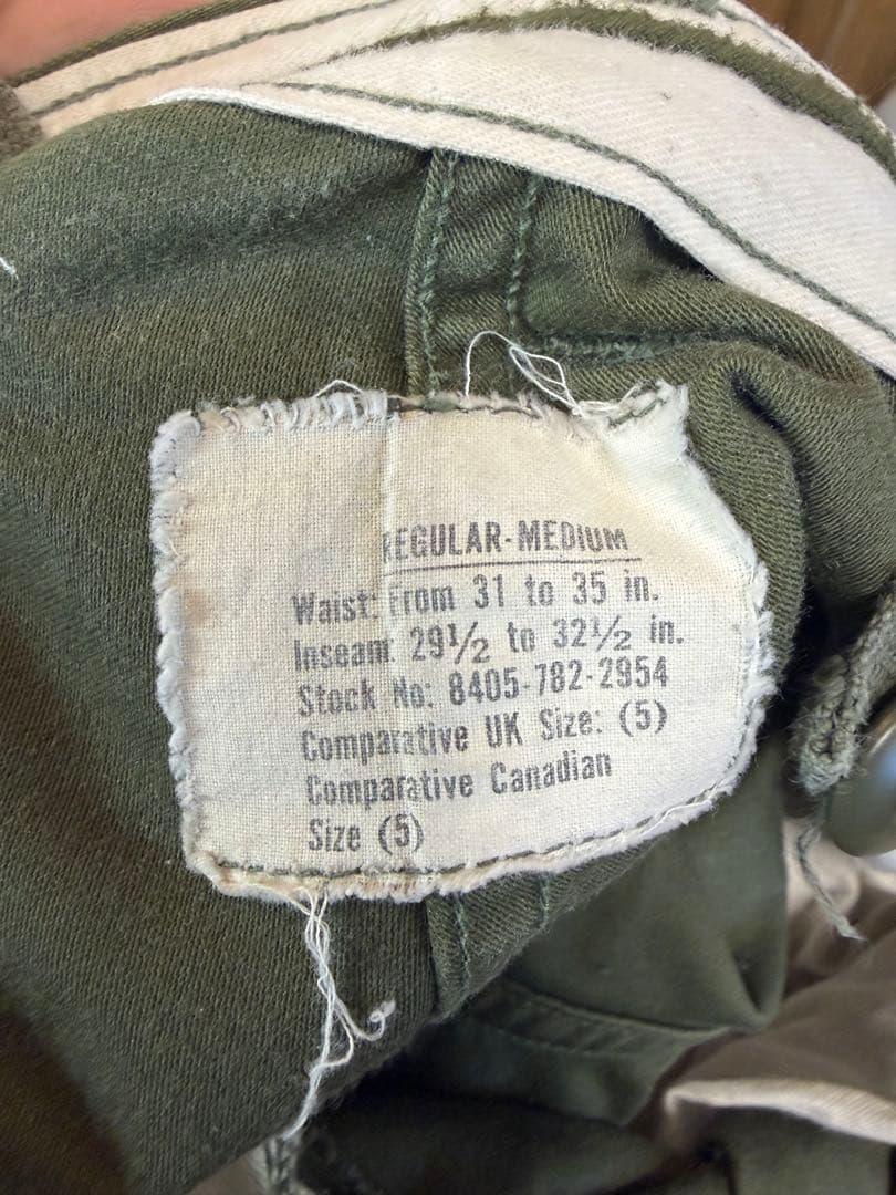 米軍実物 M-65 フィールドカーゴパンツ 1967年製GRIPPER R-M