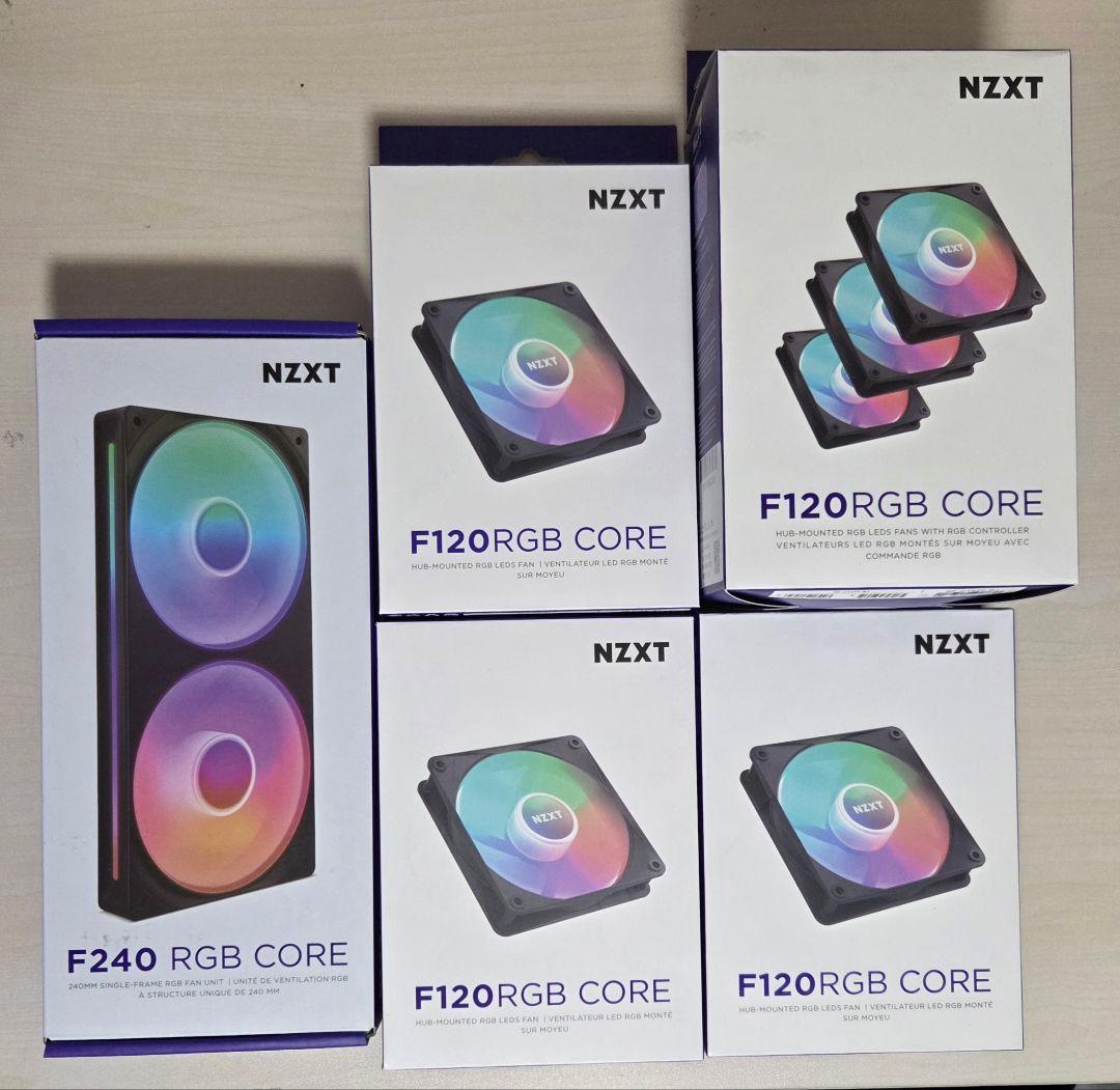 NZXT F240 RGB CORE & F120 RGB CORE セット