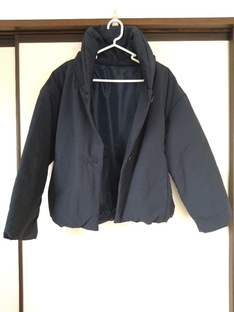 RATAさん作品　ネイビー ボタン付き 中綿入りアウター
