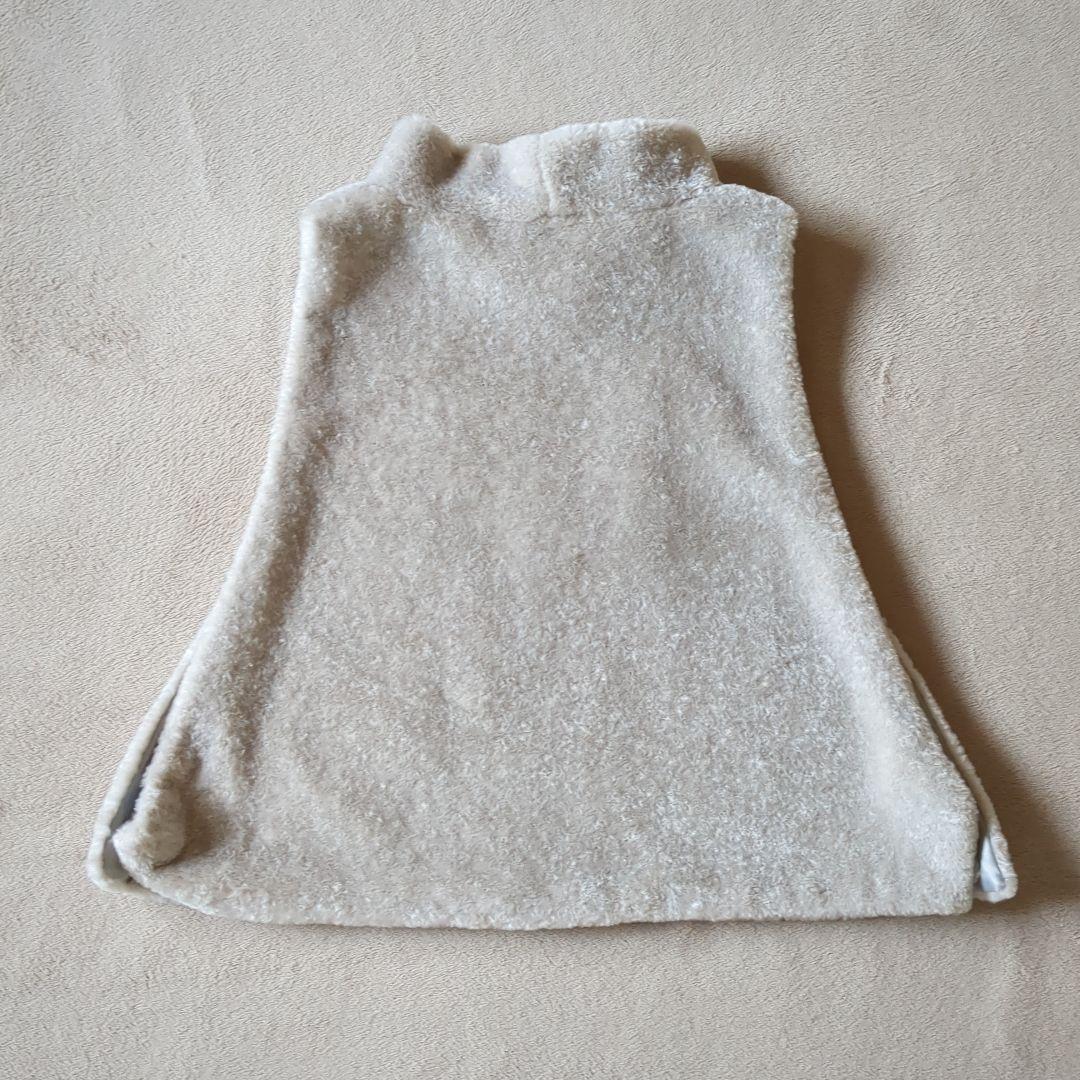 【未使用級✨】プレインピープル　エコファーオフタートルベスト　グレージュ　F