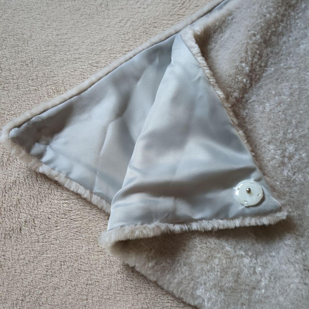 【未使用級✨】プレインピープル　エコファーオフタートルベスト　グレージュ　F