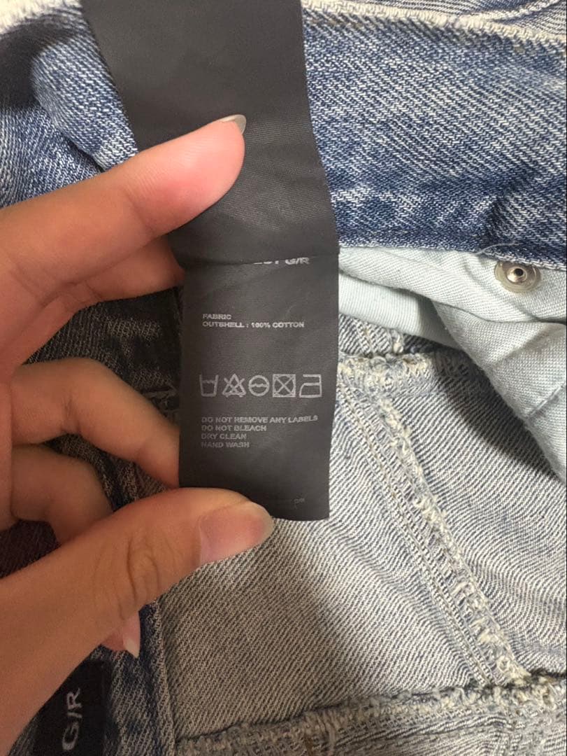 project gr リワークデニム　ハーフデニムパンツ　ニキ着用