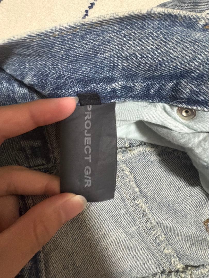 project gr リワークデニム　ハーフデニムパンツ　ニキ着用