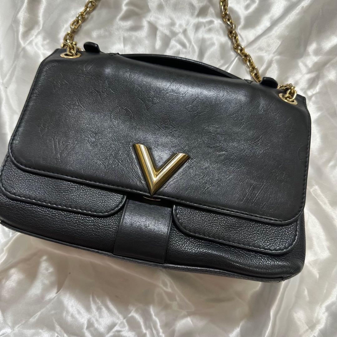 ルイヴィトン ヴェリー チェーンバッグ ショルダー3WAY 肩掛けノワール LV
