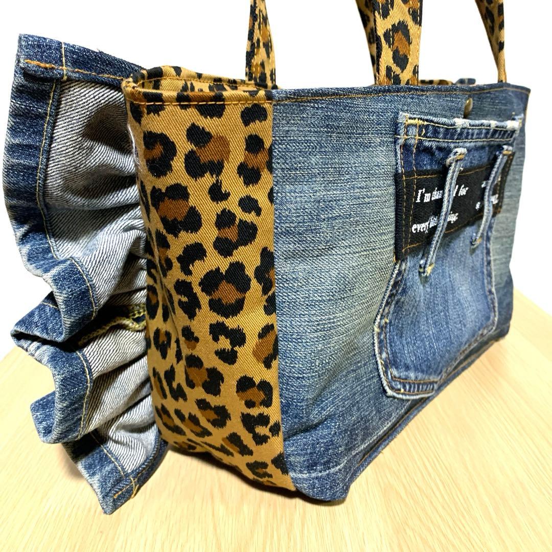ゆ*ら様 コヤンイサムチョン　ハンドメイド　デニム　フリル　トートバッグ