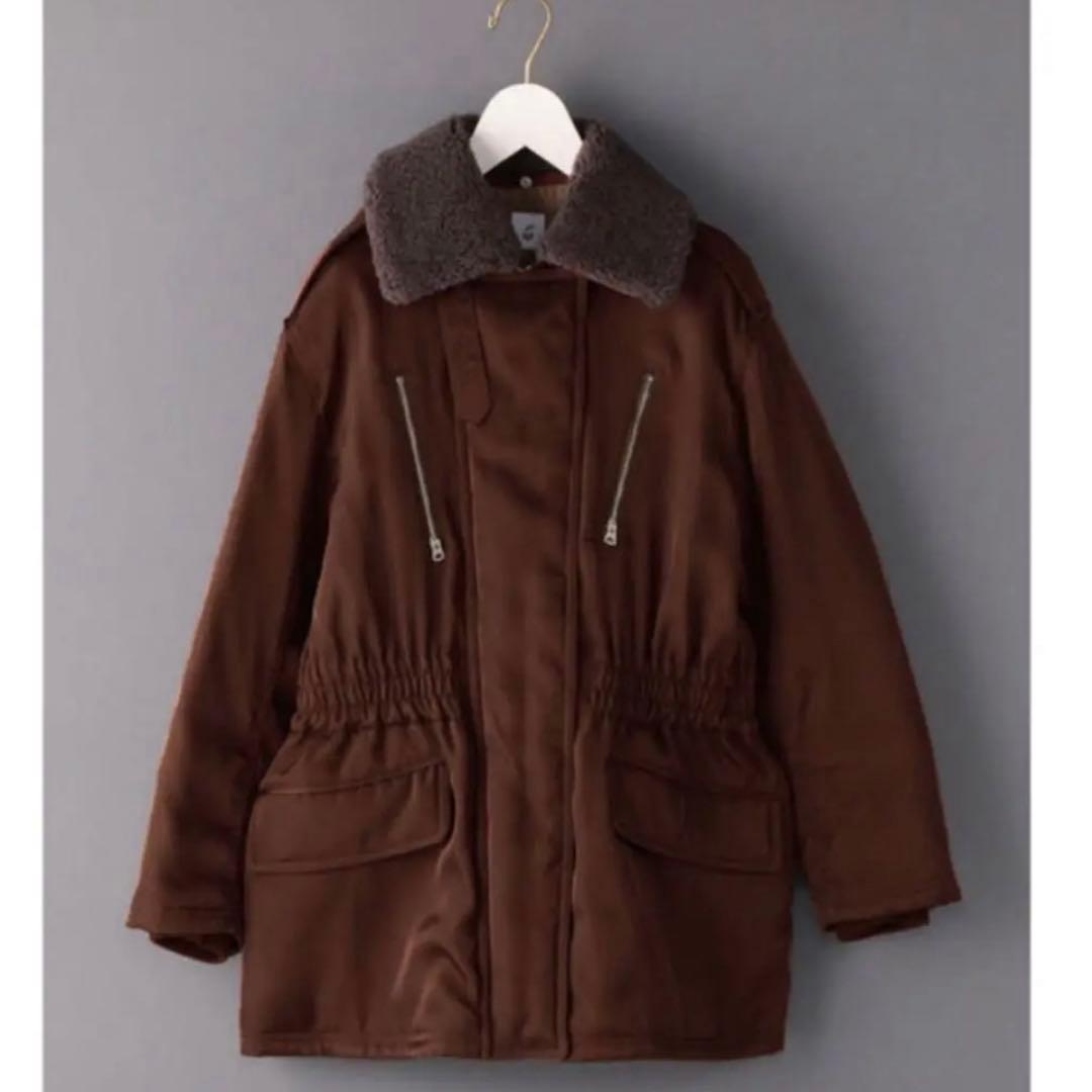 美品　6(ROKU)BOA COLLAR ZIP COAT/コート