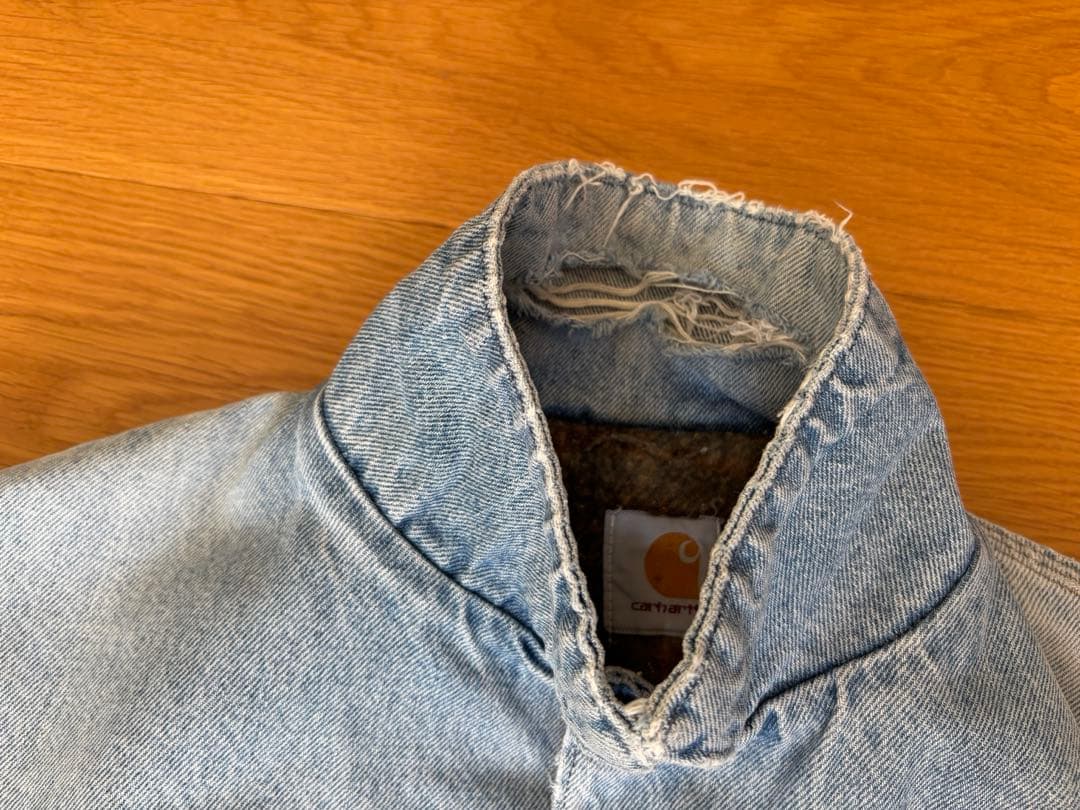 80s 90s Carhartt ミシガンチョアジャケット　デニム　フェード