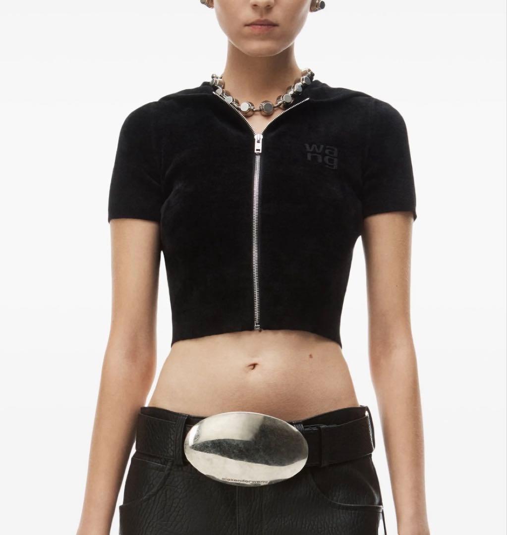 alexanderwang 半袖ベロアパーカー アレキサンダーワン