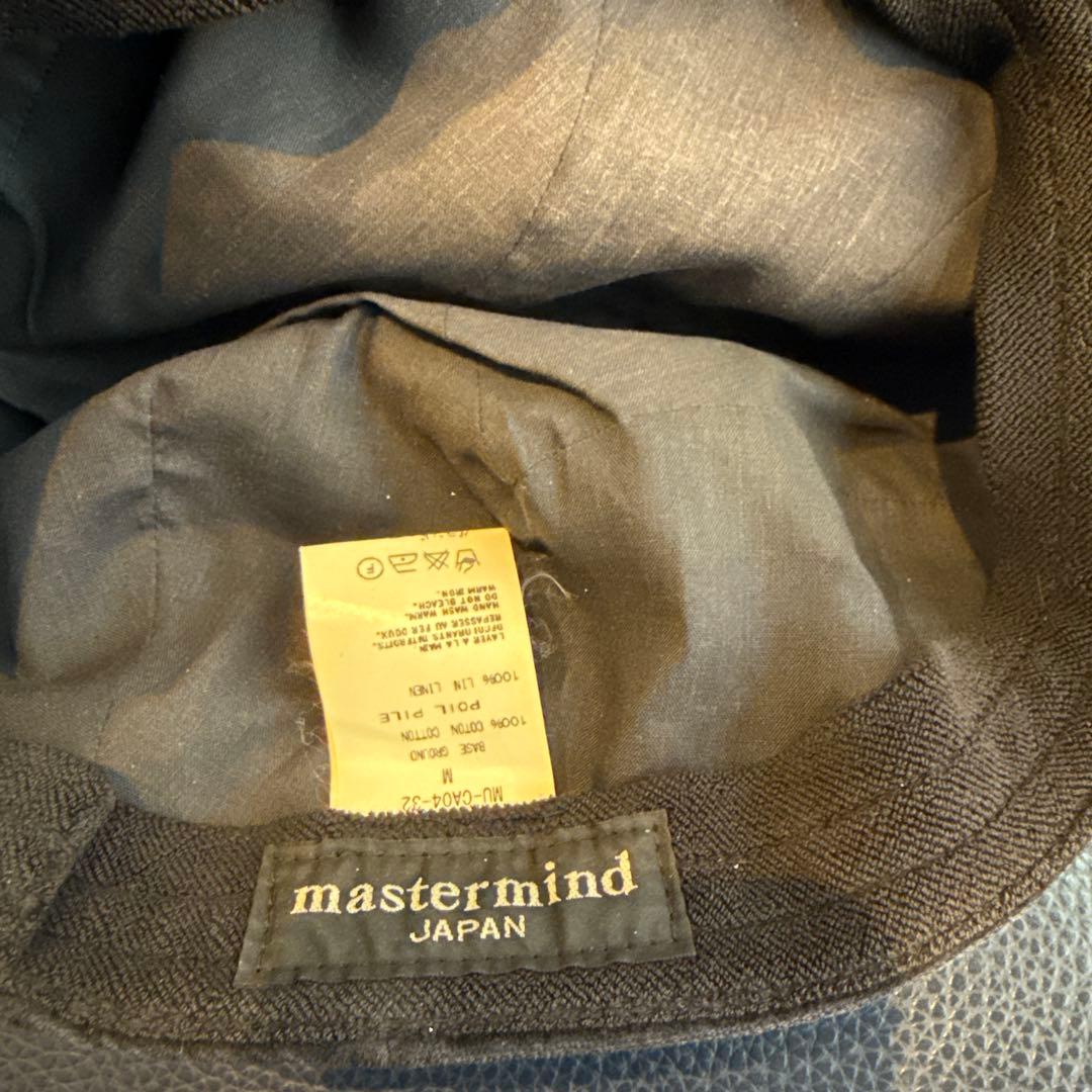 mastermind JAPAN 黒ニット帽 スカルロゴ刺繍