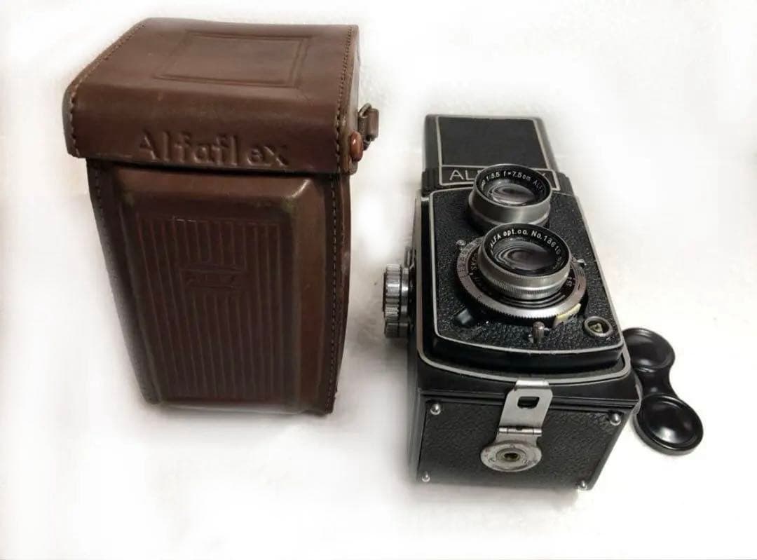 Alfaflex 二眼レフカメラ レザーケース付き