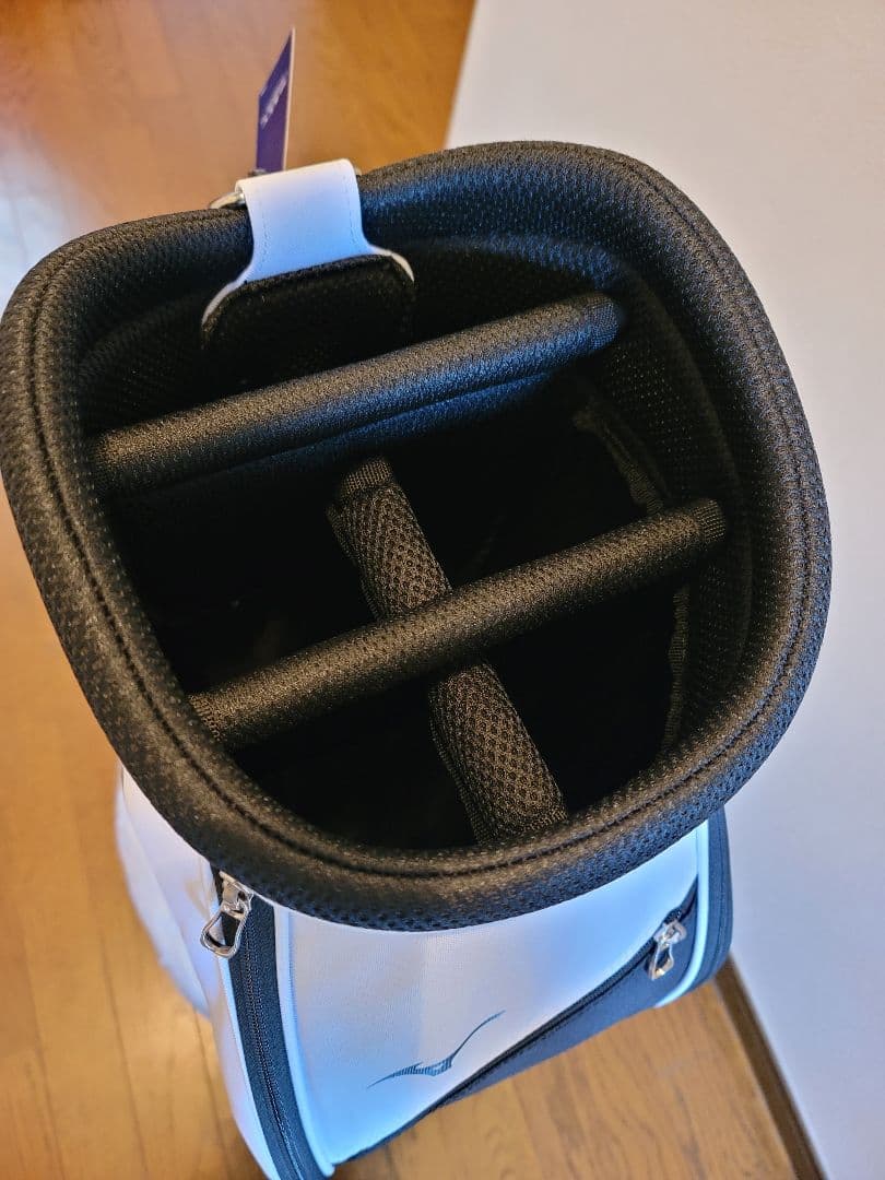 【新品未使用】Mizuno ゴルフバッグ・キャディバッグ ホワイト/ブラック