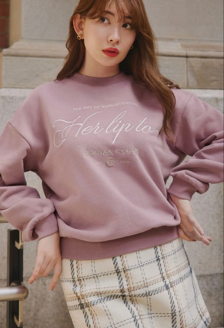 一度のみ着用 herlipto Social Club Sweatshirt