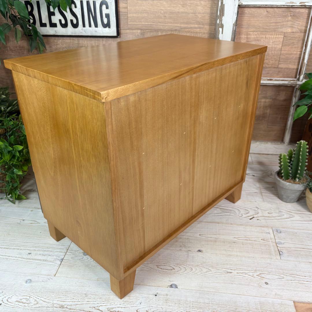 ナチュラルウッド多引き出しチェスト桐材無垢木製収納タンス箪笥洋チェスト