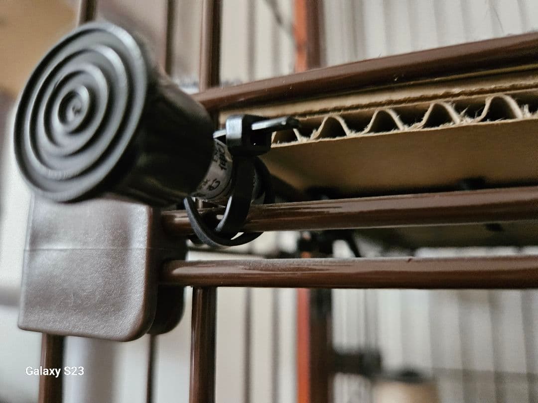 キャットケージ ボンビアルコン ウッドワンサークル2段タイプ　自作ステップ付