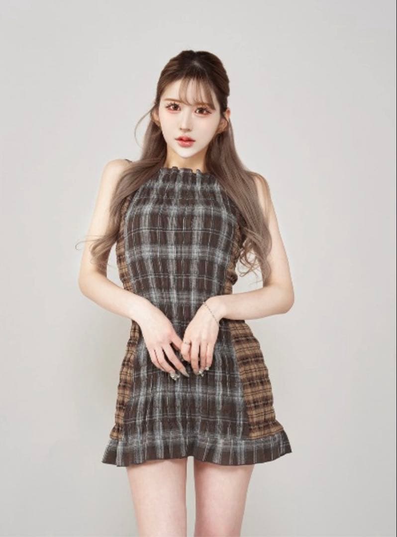 土日限定値下げ‼︎ Darich チェックコンビミニワンピース