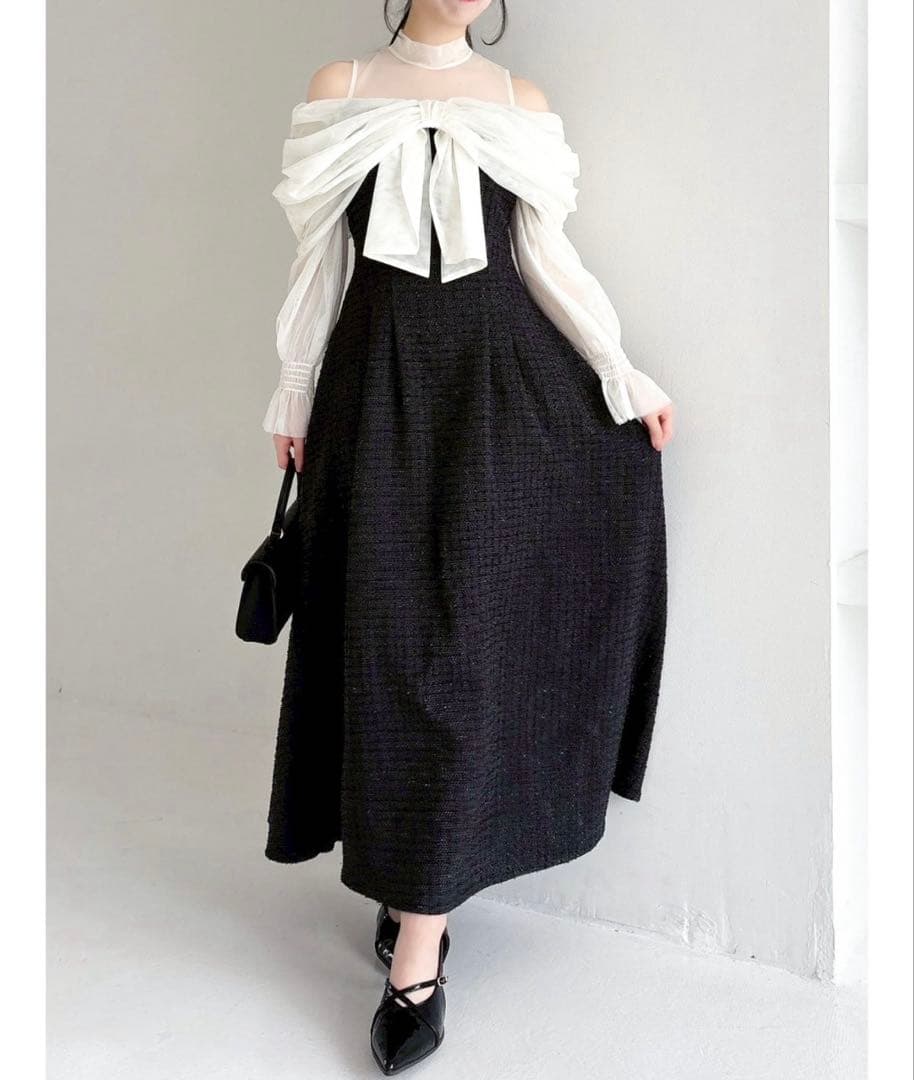 dazzlin ビッグリボンドレス ブラック Sサイズ