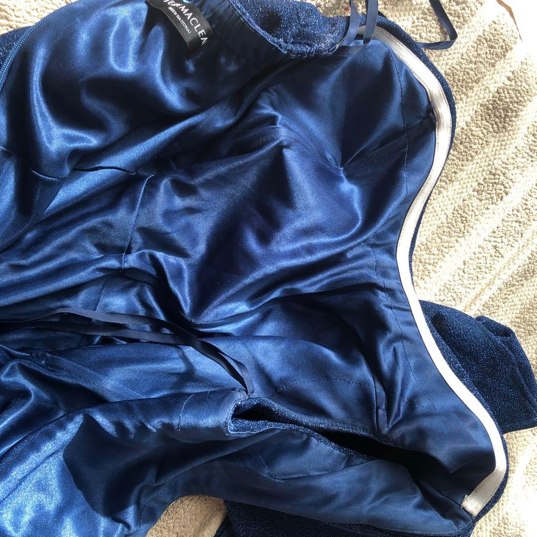 jean maclean 高級ロングドレス　ワンショルダー　ロイヤルブルー　ラメ