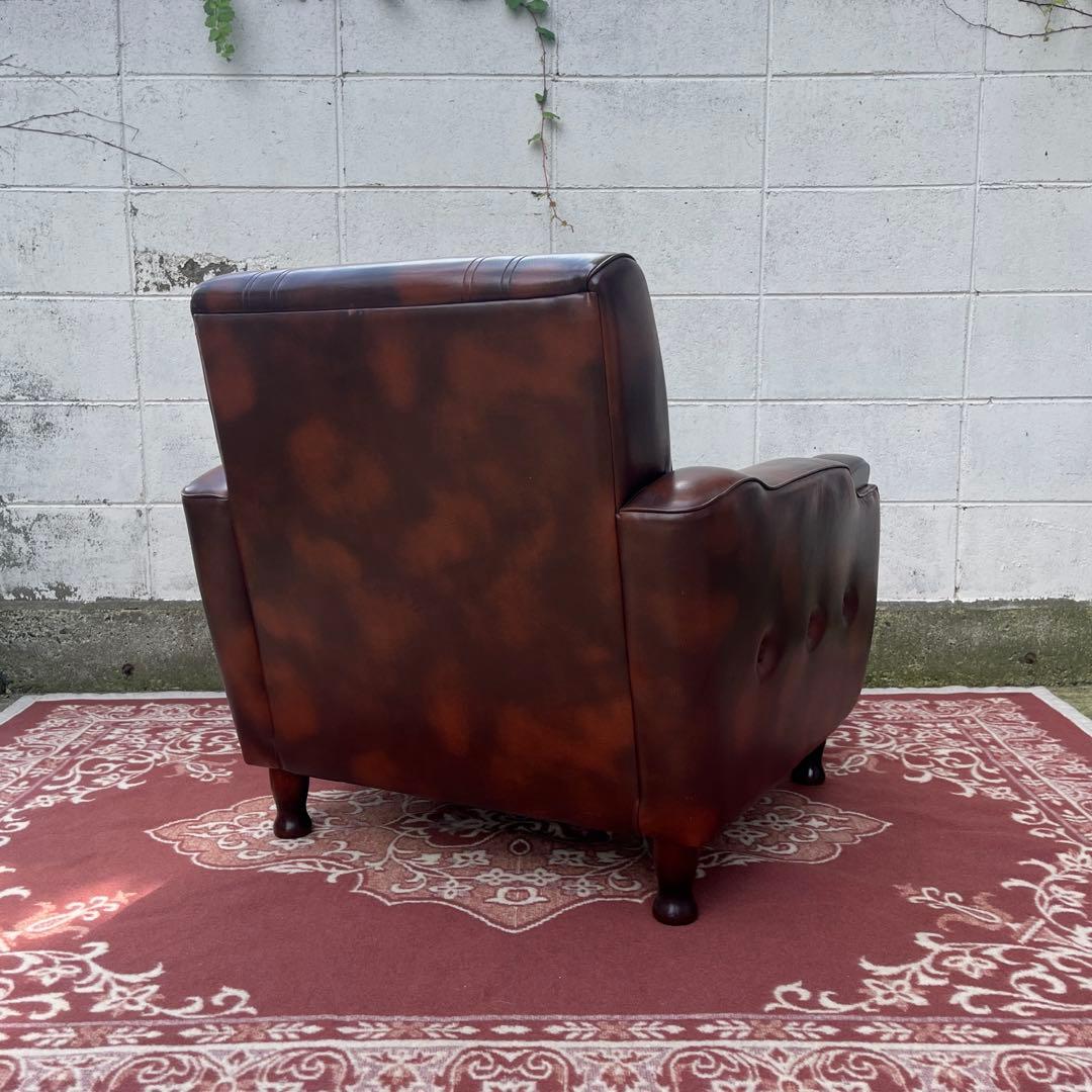 ミッドセンチュリー 古家具◾️マーブル柄 一人掛け シングルソファ ラウンジソファ