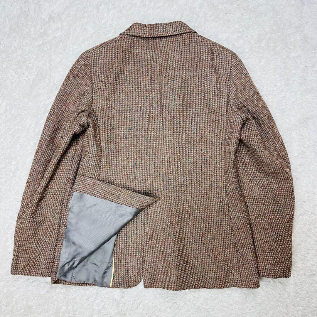 LANDS END　テーラードジャケット　ハリスツイード　ミックスツイード　L位