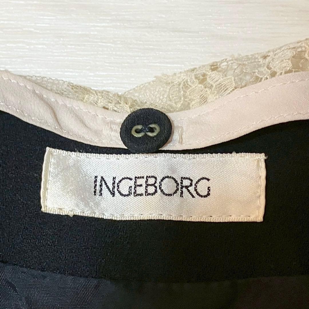 INGEBORG インゲボルグ　半袖ワンピース　ドレス　レース　日本製　上品