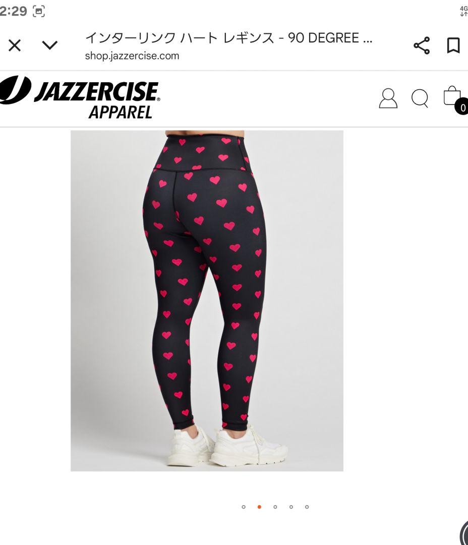 ジャザサイズ　ハート柄　 レギンス　S