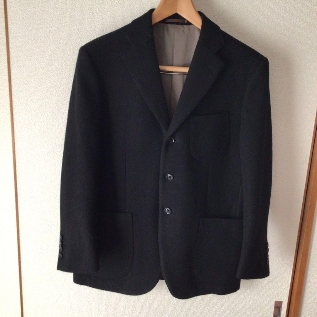 HARRIS TWEED ハリスツイード　黒テーラードジャケット