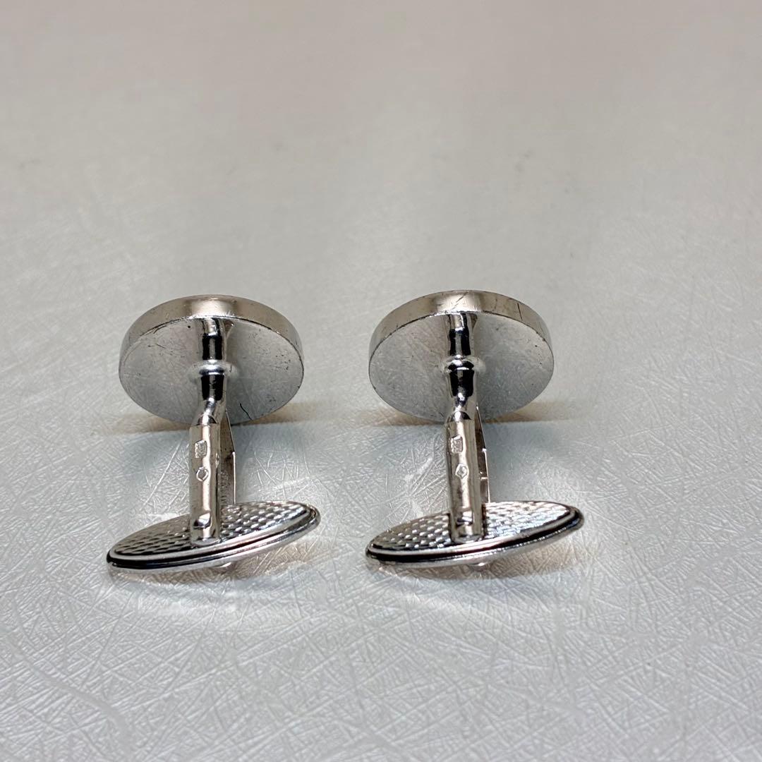 【美品】ダンヒル　ボタンモチーフ　カフリンクス　カフス　シルバー
