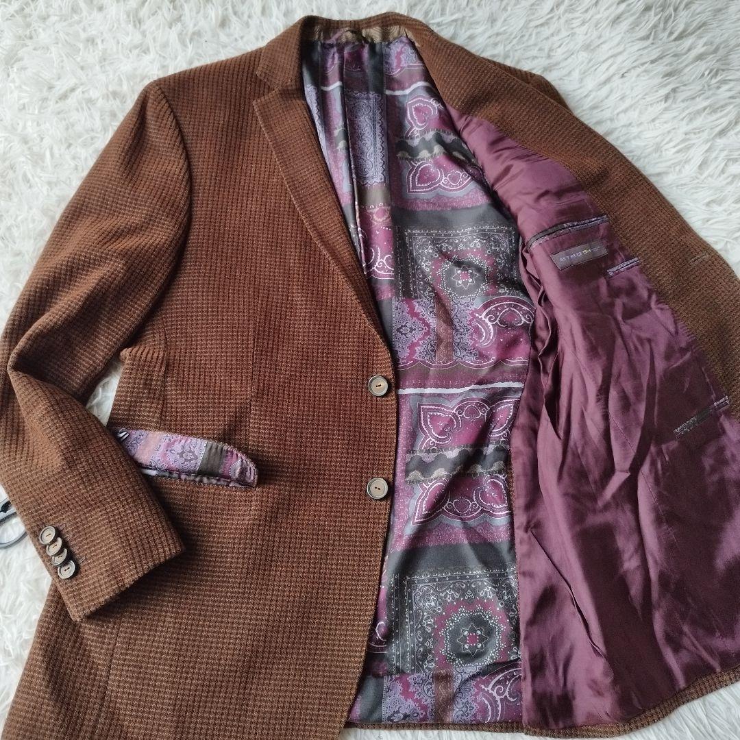 XXL♡美品✨エトロ テーラードジャケット ペイズリー 秋冬 ブラウン 54