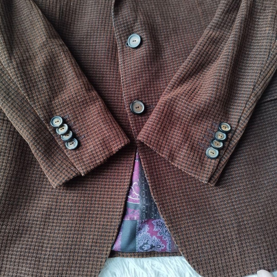 XXL♡美品✨エトロ テーラードジャケット ペイズリー 秋冬 ブラウン 54