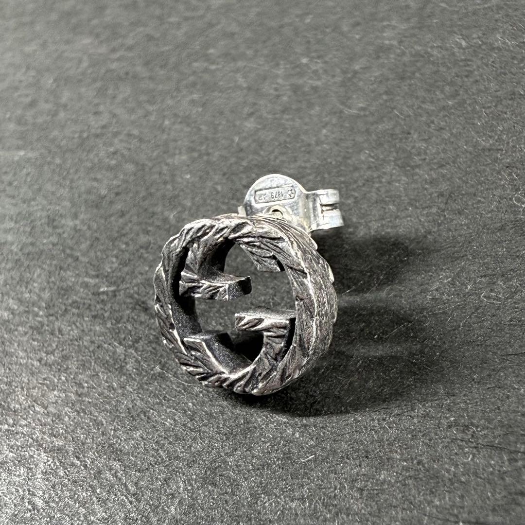 グッチ ピアス インターロッキング アラベスク シルバー925 イヤリング 片耳