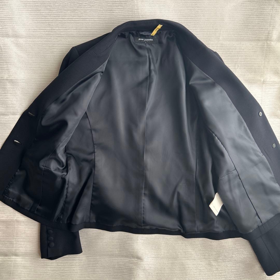 【美品】ポンポネットジュニア フォーマル スーツ セットL 160 受験 卒業式