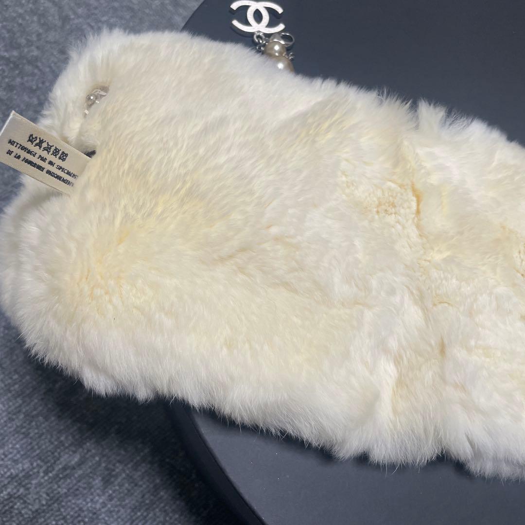 vintageCHANEL ラビットファー　ネックウォーマー　マフラー