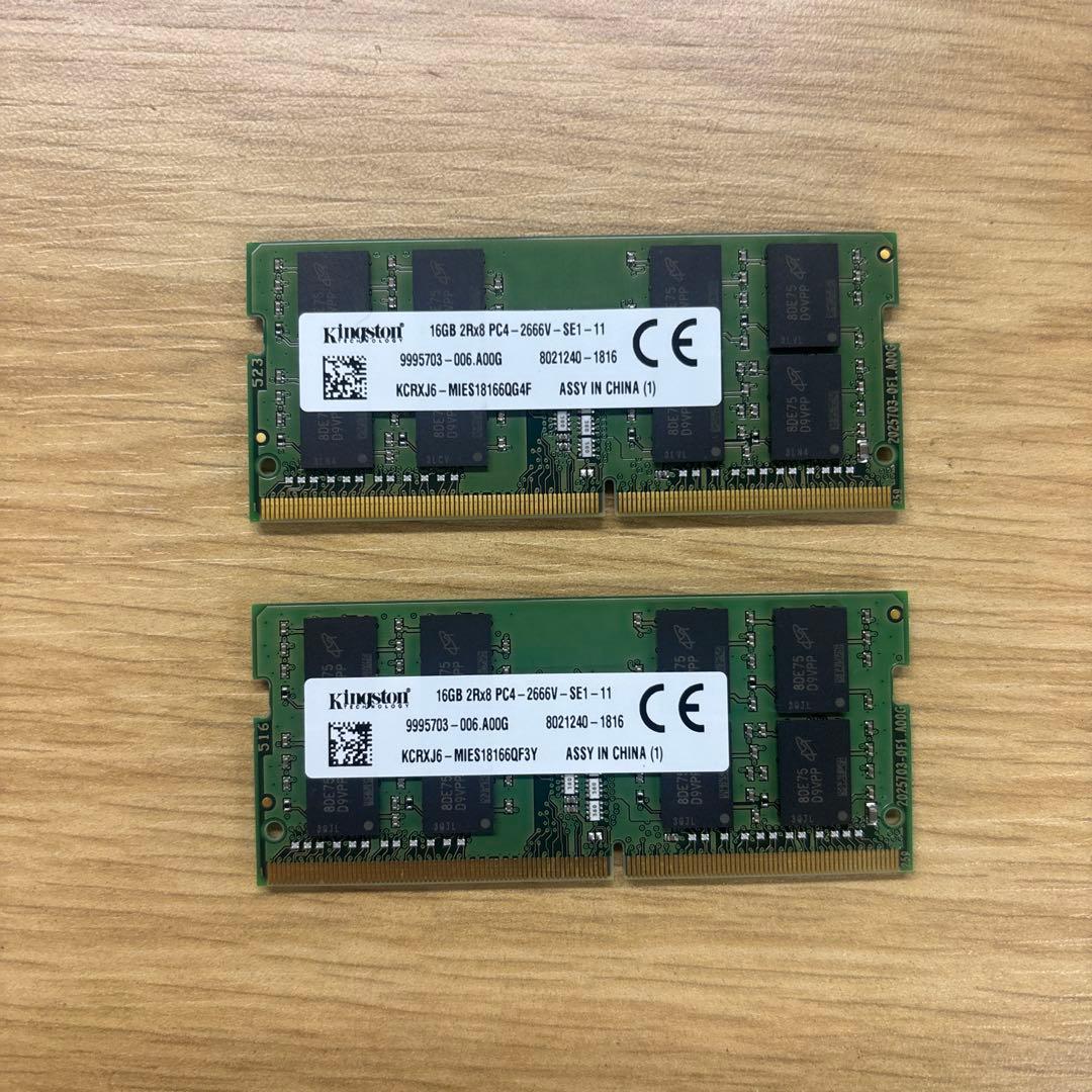 Kingston 16GB DDR4 2666V メモリ