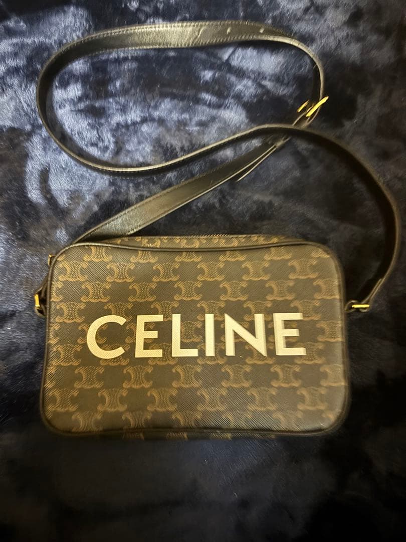CELINE ダークブラウン ショルダーバッグ