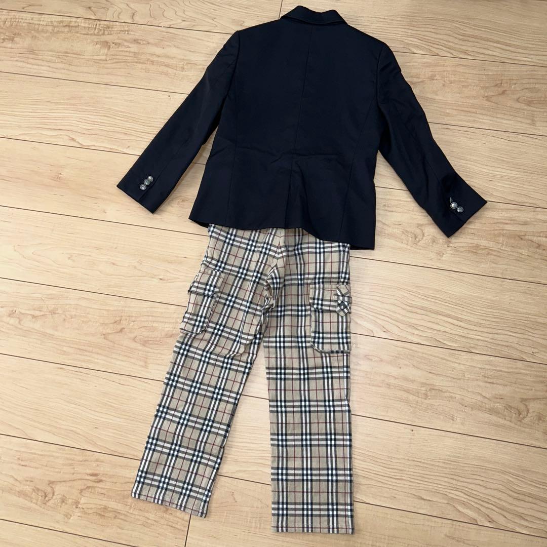 バーバリー　フォーマル　スーツ　セットアップ　120 ノバチェック　入学式