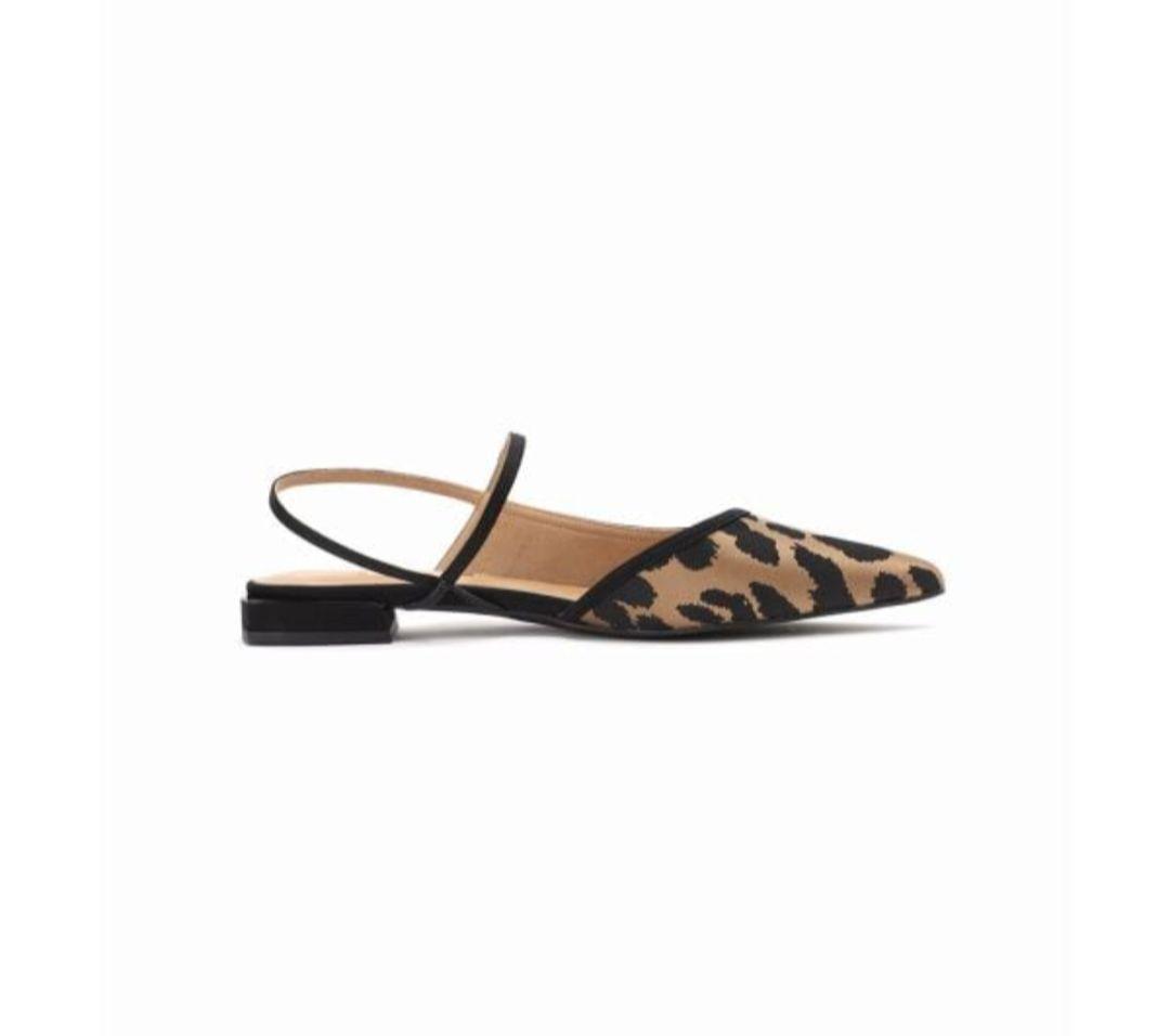 GRISEポインテッドコンビストラップスリングバック