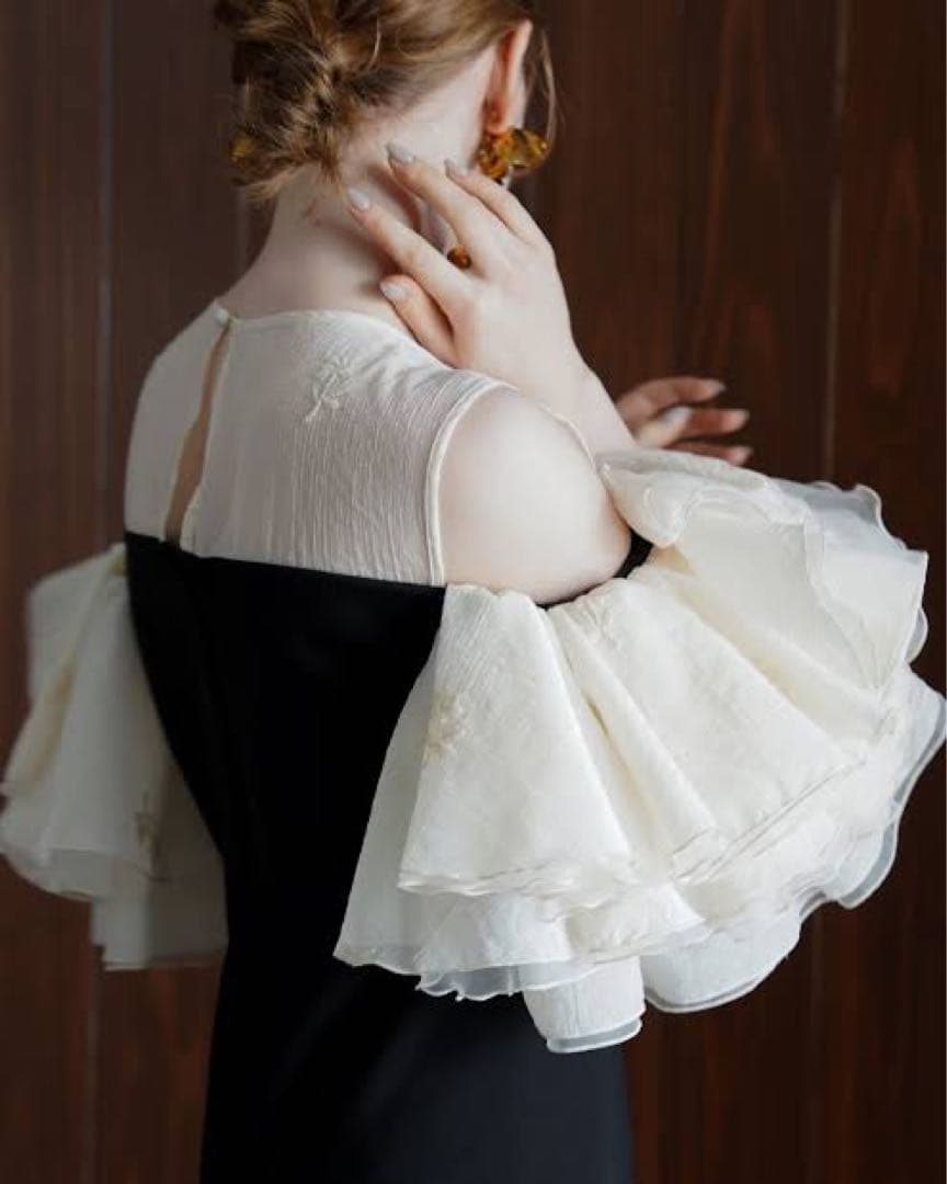 Acka organdy frill dressオケージョンドレス ブラック