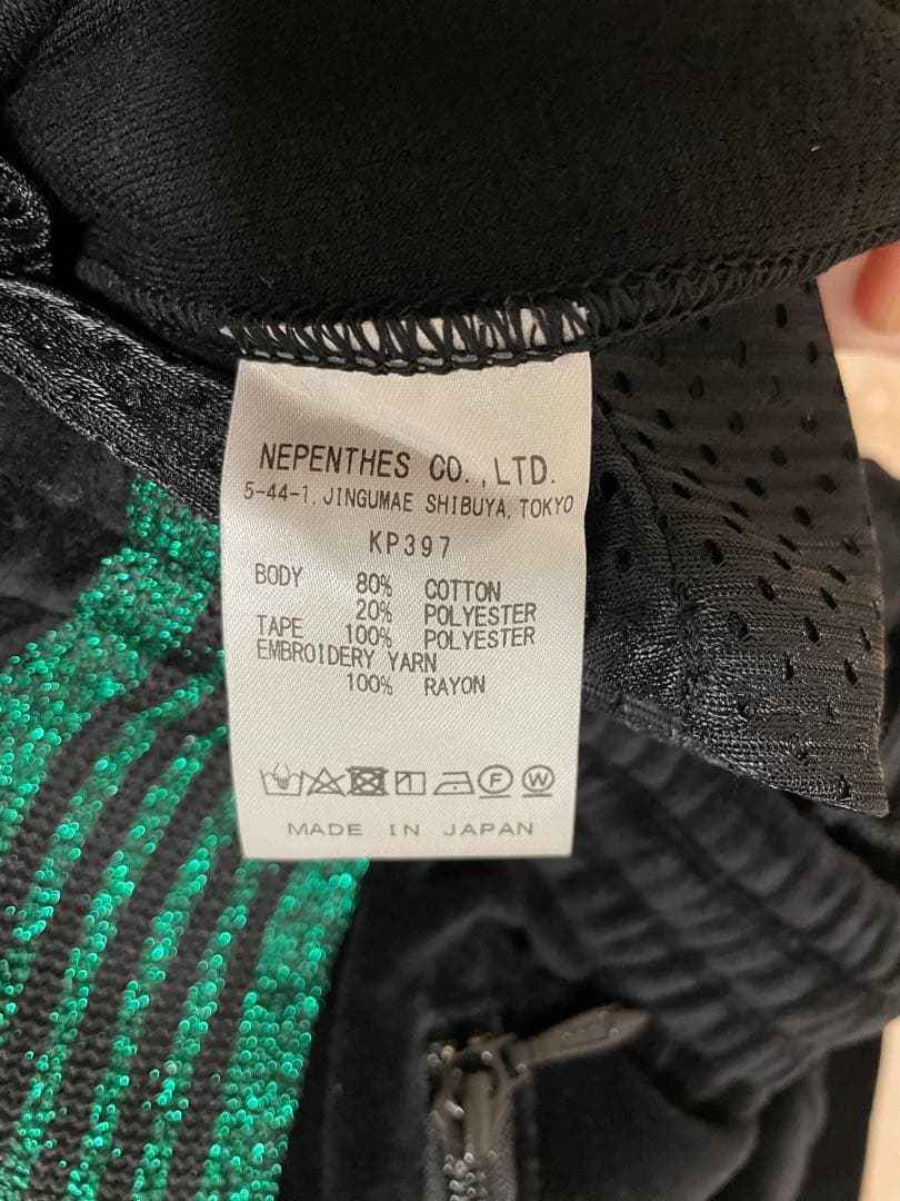 needles ストレートS ブラック×グリーンラメ　黒　ベロア　ニードルズ