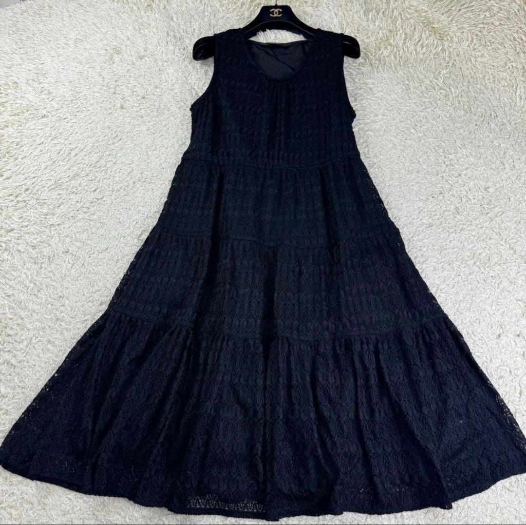 PINK HOUSE ワンピース ボレロカーディガン 総レース ブラック