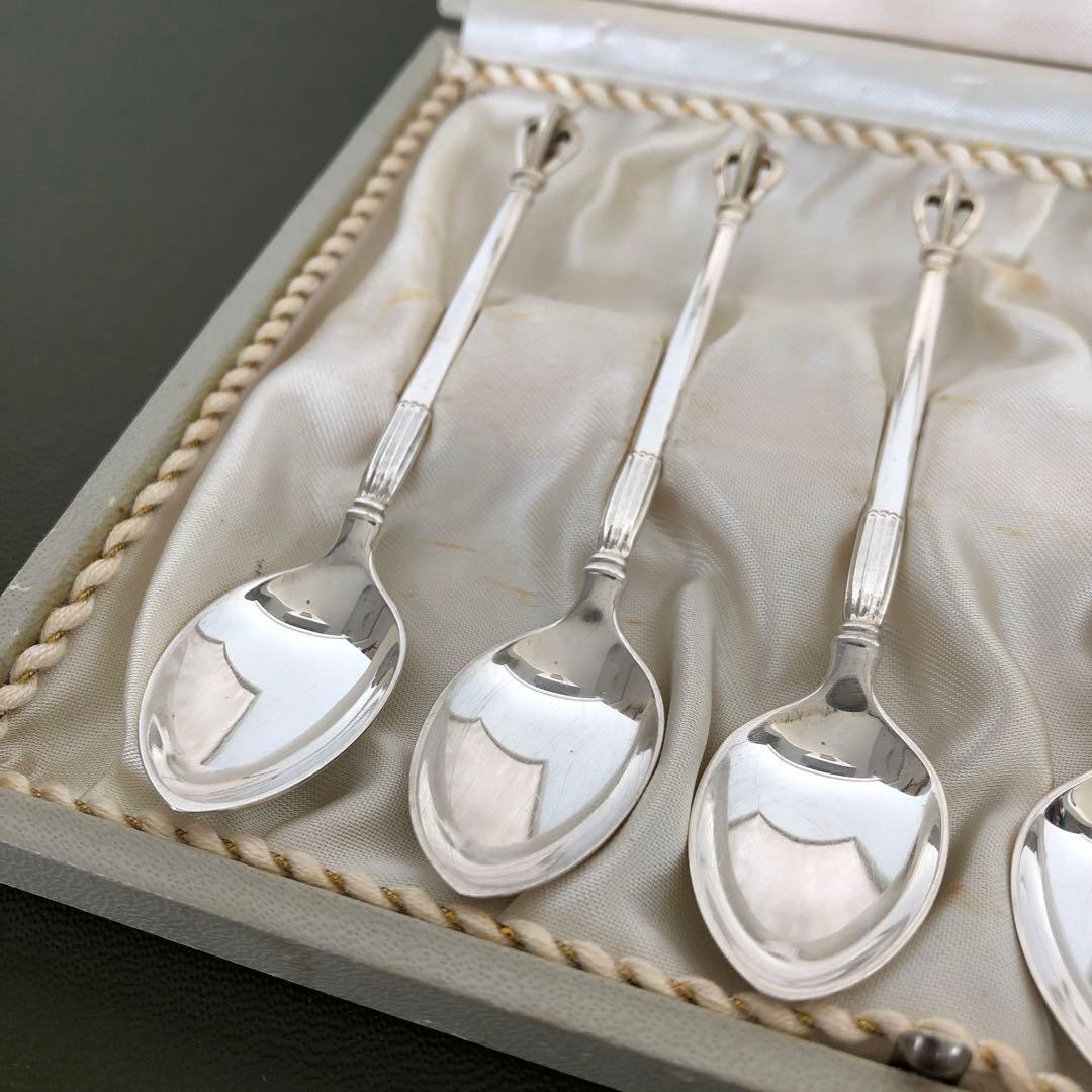 W&S.SORENSEN 純銀　クラウンスプーン6本　スターリングシルバー　銀製