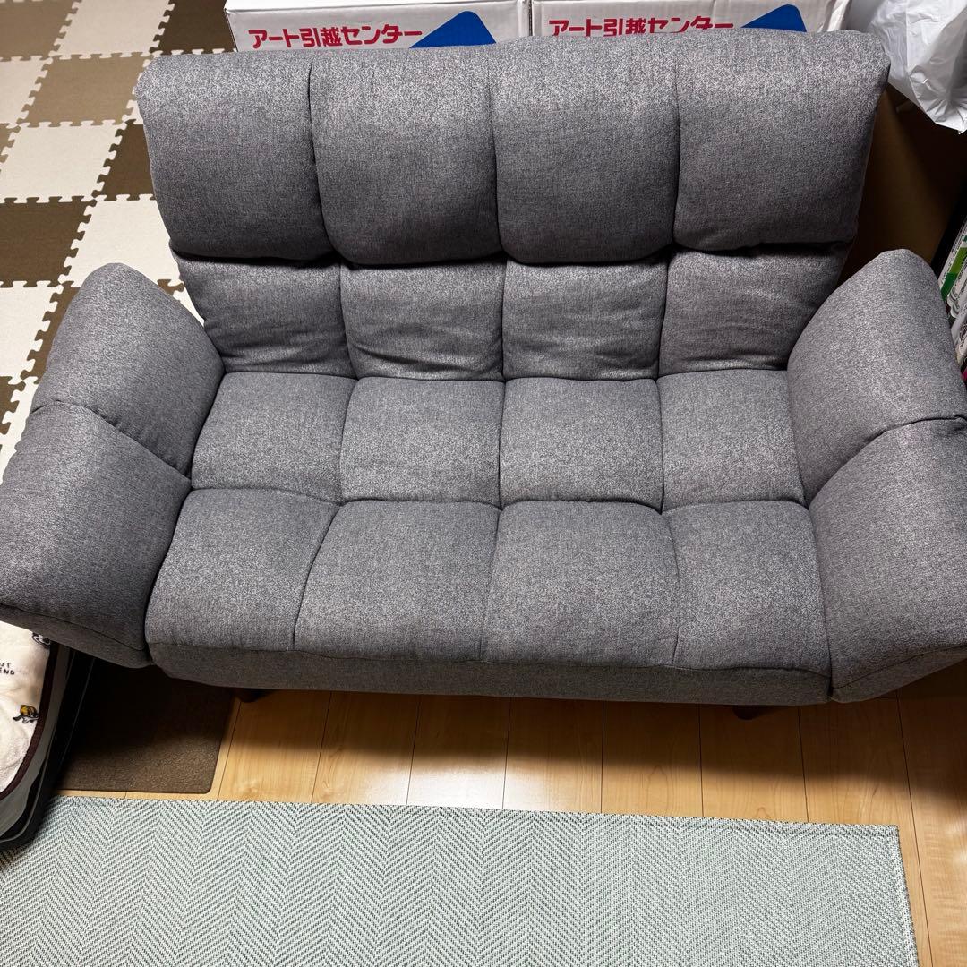 【1/9まで出品　使用3ヶ月】　2人掛けソファ