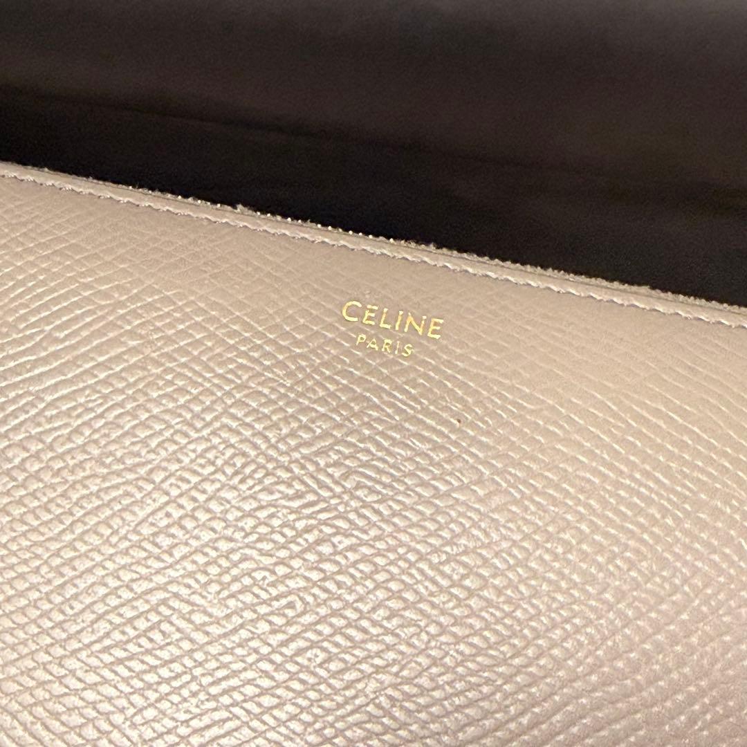 セリーヌ　長財布　人気カラーペブル　セリーヌ銀座シックス店購入 グレージュ