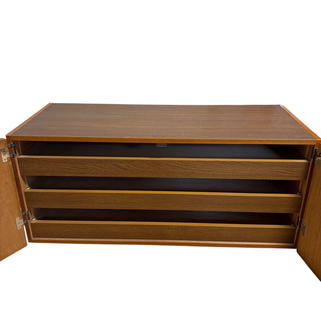 和箪笥 着物収納 タンス　アンティーク　木製 ロータイプ 収納　観音開き　着物