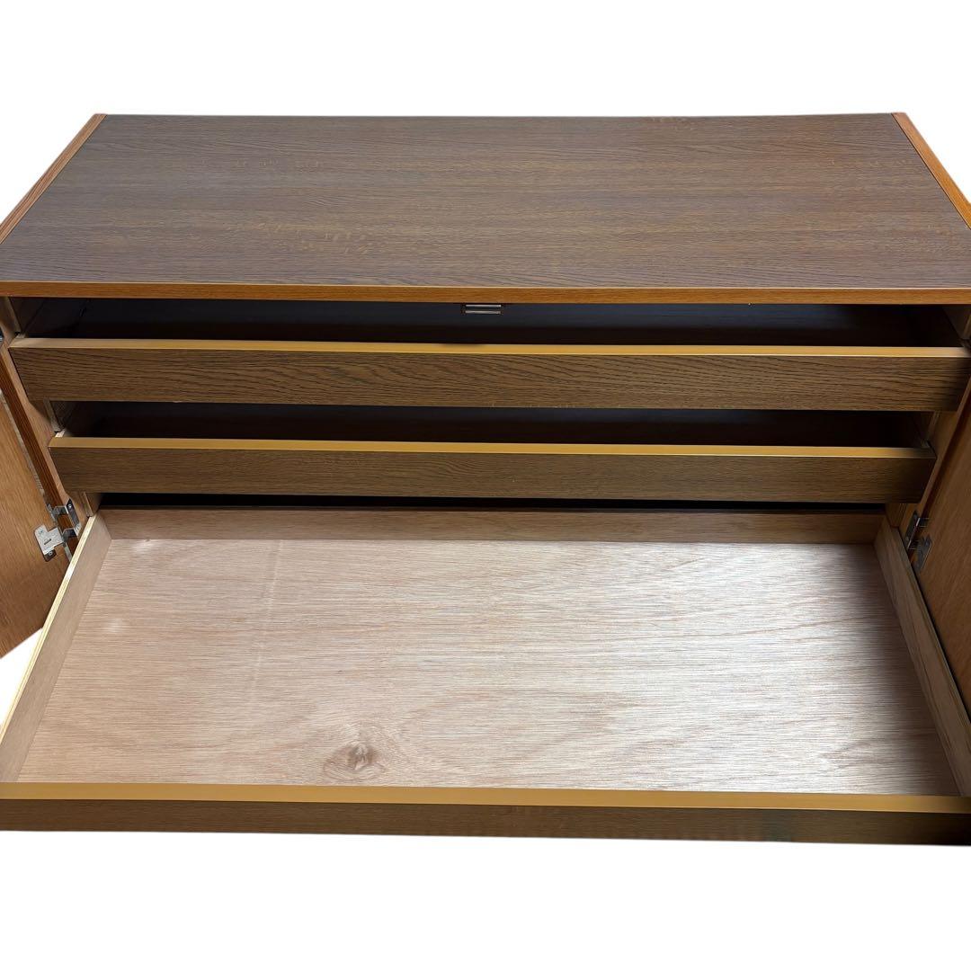 和箪笥 着物収納 タンス　アンティーク　木製 ロータイプ 収納　観音開き　着物