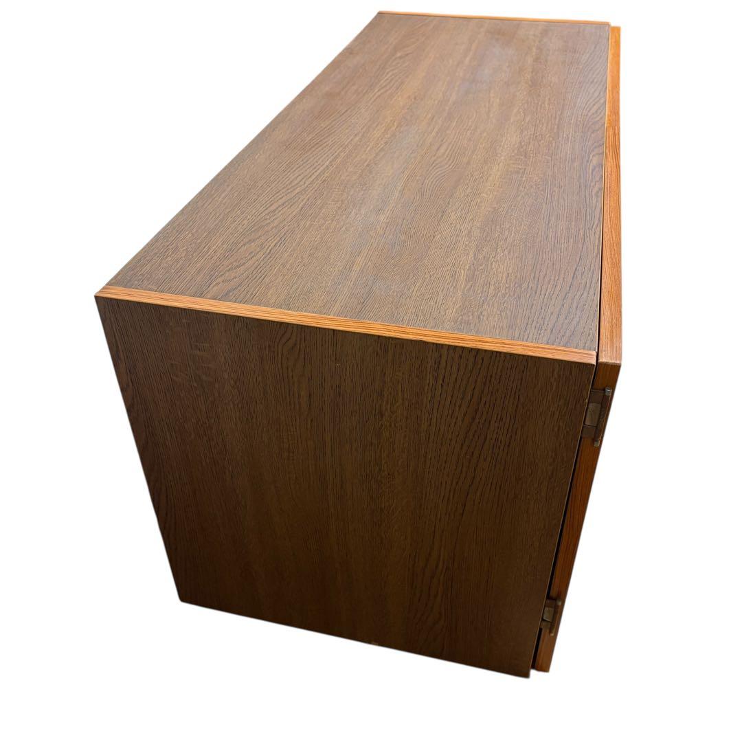 和箪笥 着物収納 タンス　アンティーク　木製 ロータイプ 収納　観音開き　着物